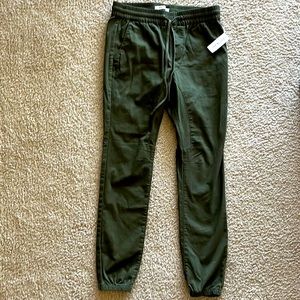 NEW with Tags - PACSUN Mens Jogger Pants Olive Green Medium Drawstring